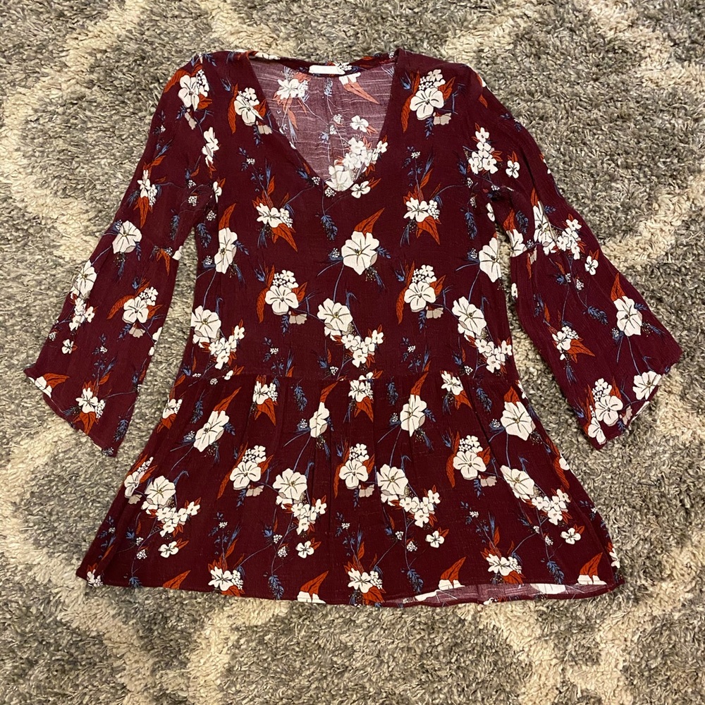 Lush Boutique ‘Fall Floral’ Long Sleeve Tunic!